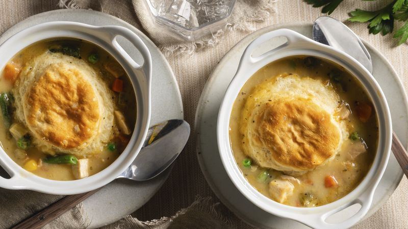 Quick Chicken Pot Pies for Two