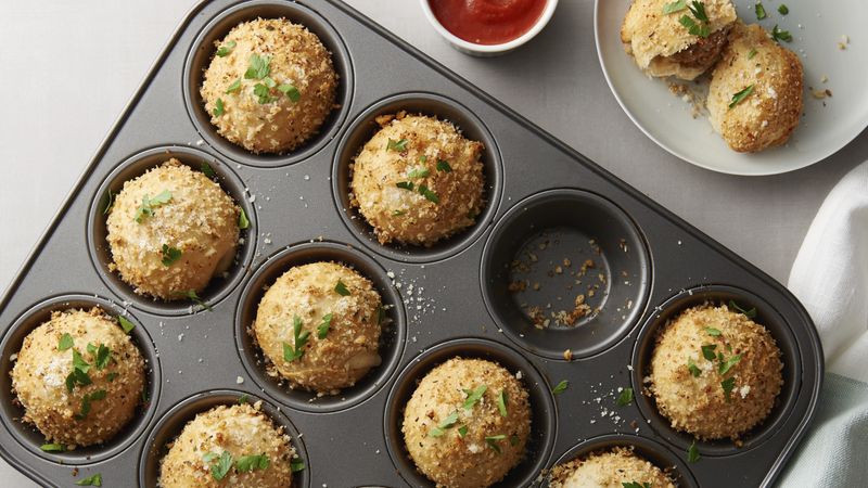 Muffin-Tin Cheesy Meatball Biscuit Bombs