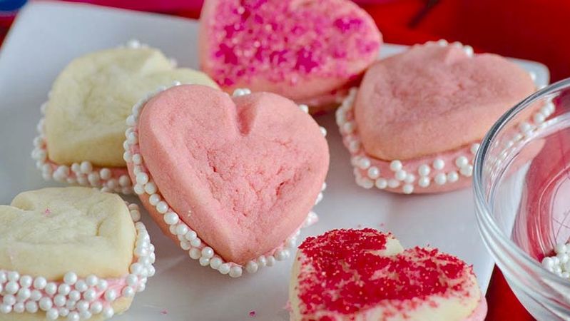 3-Ingredient Heart-Shaped Cookies