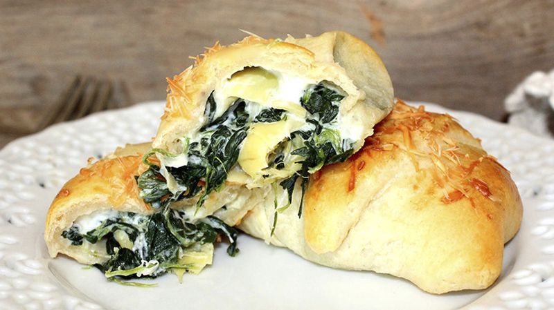 Spinach and Artichoke-Stuffed Crescents