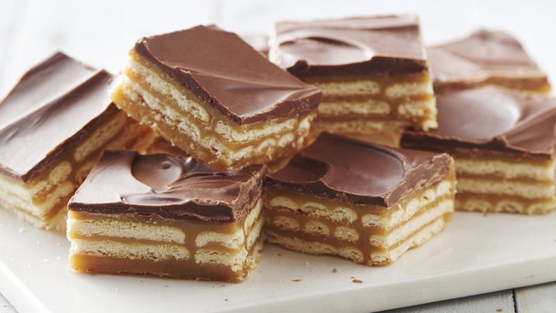 Triple-Layer Cracker Toffee Bars