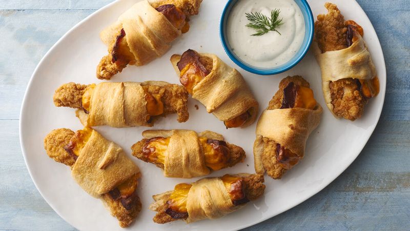 Crispy Chicken-Bacon-Ranch Crescent Rolls