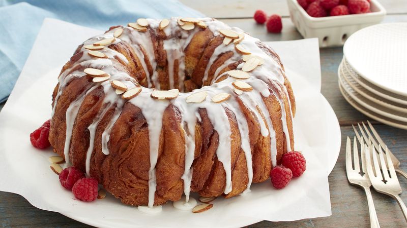 Almond Glazed Raspberry Pull-Apart