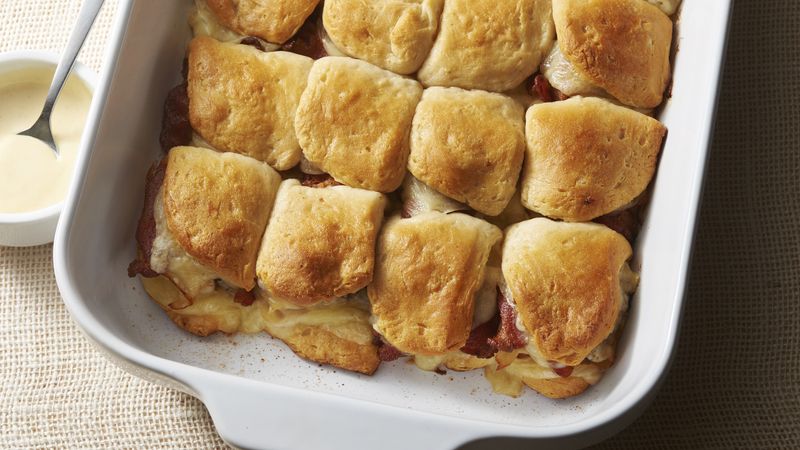 Turkey, Bacon and Swiss Biscuit Sliders