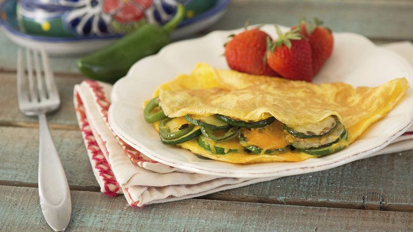 GRILLED ZUCCHINI AND JALAPEÑO OMELET