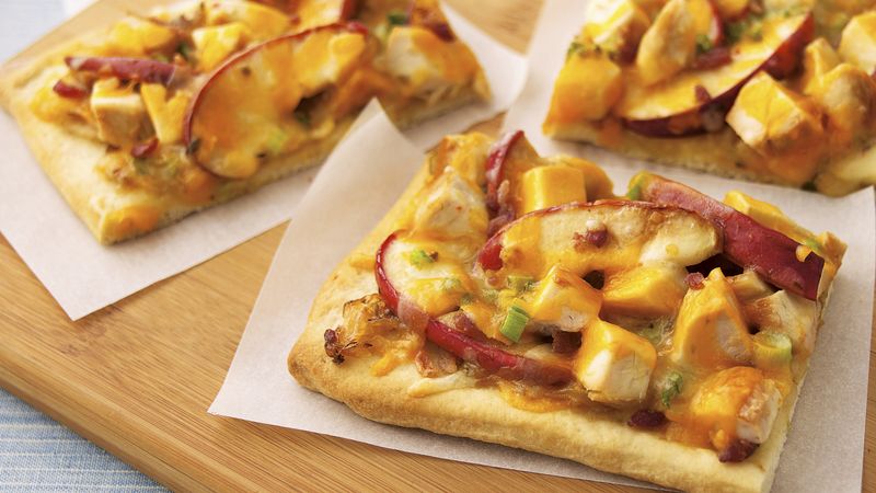 Apple-Jack Chicken Pizza with Caramelized Onions