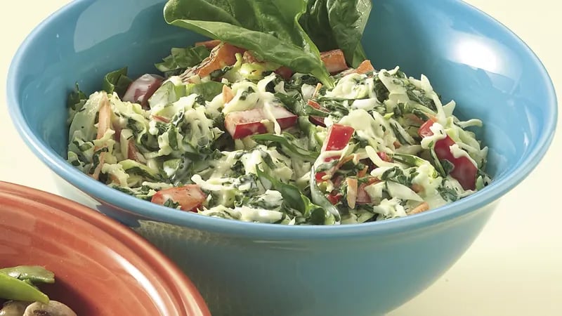 Spinach and Cabbage Slaw