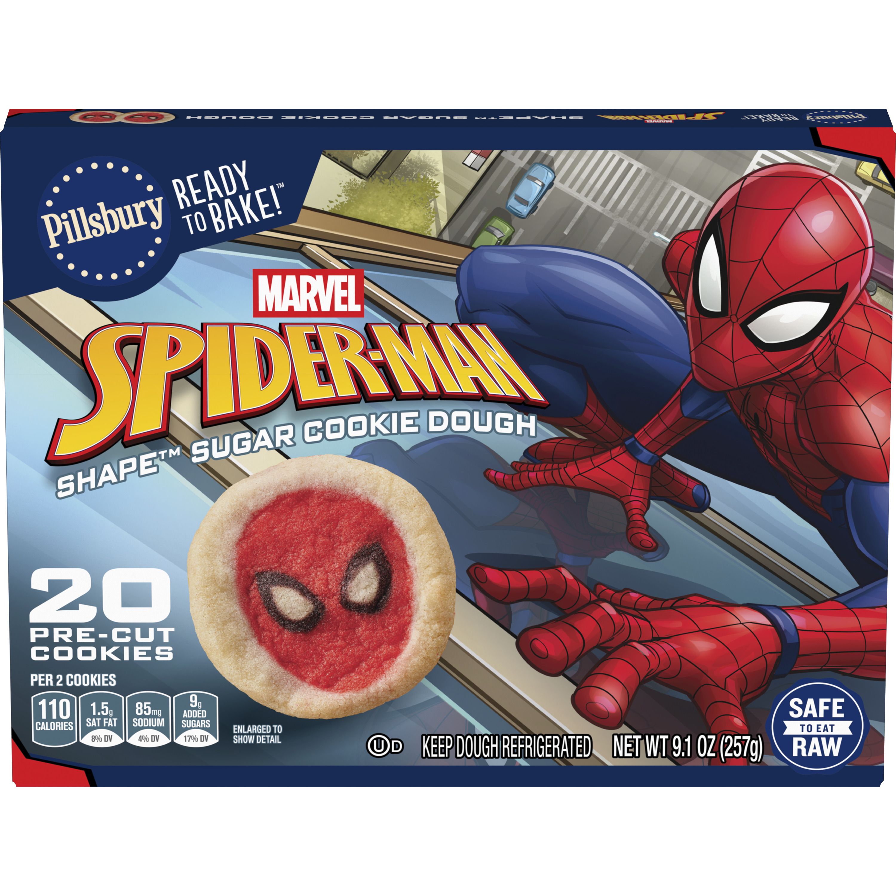 Pillsbury™ Shape™ Spider Man Cookie Dough - Front