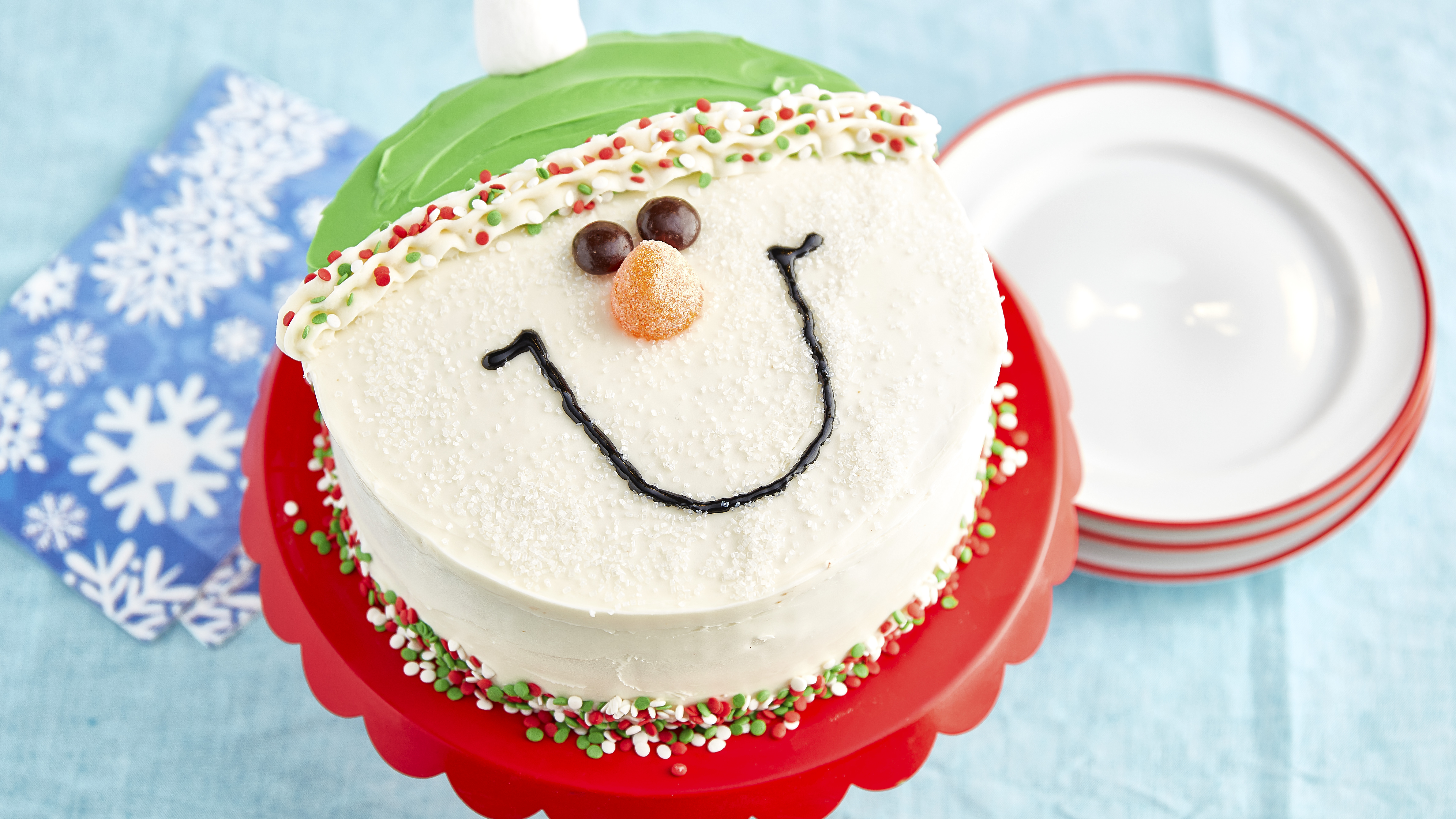 Snowman Christmas Cake- Order Online Snowman Christmas Cake @ Flavoursguru