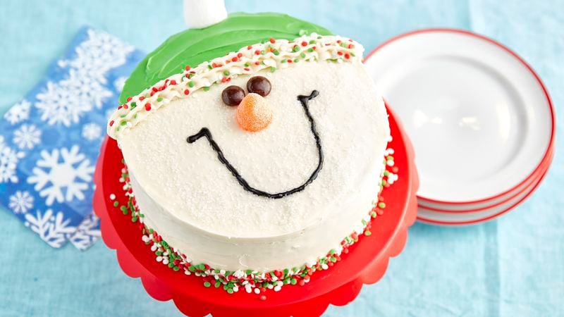 Holiday Snowman Cake