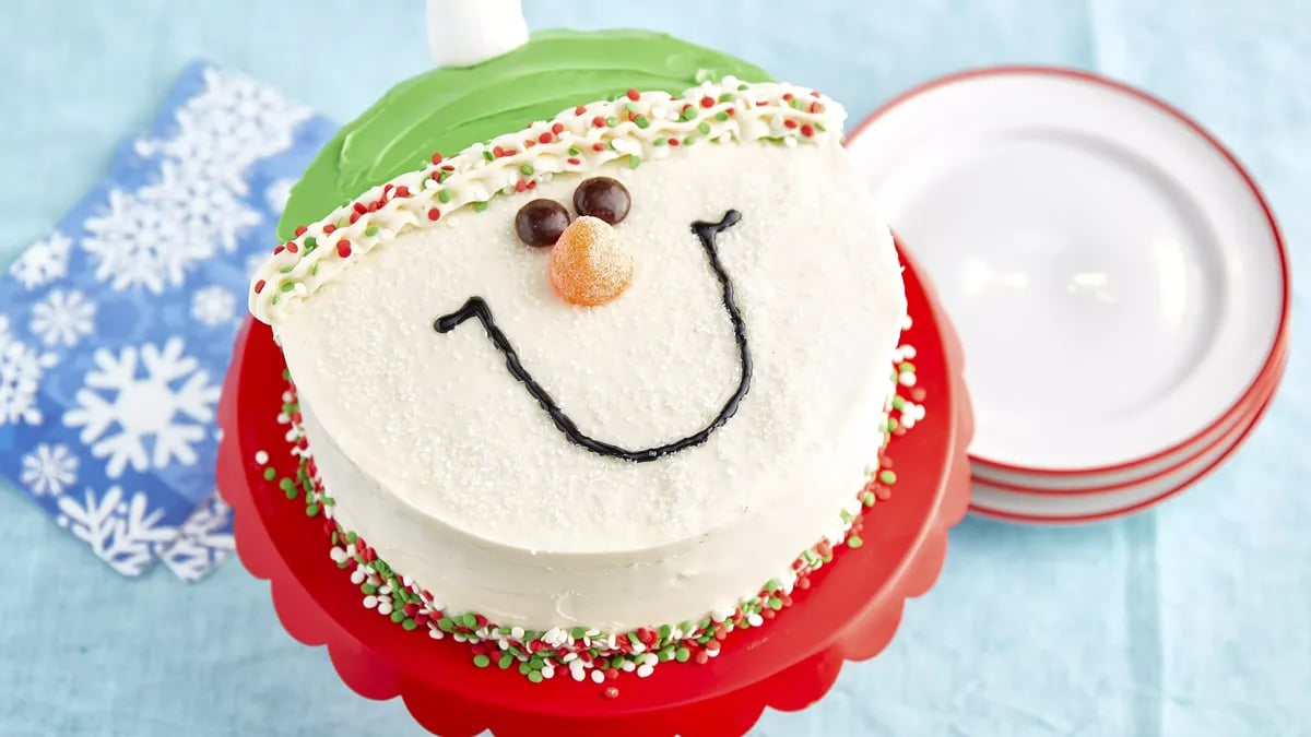 Holiday Snowman Cake