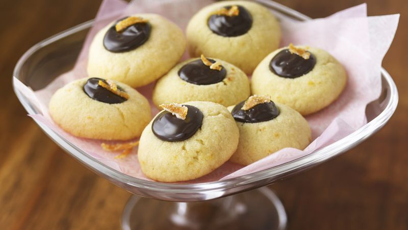 Truffle-Filled Orange Thumbprint Cookies