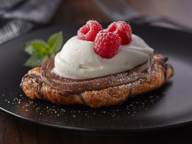 Crispy Raspberry Hazelnut Chocolate Croissants