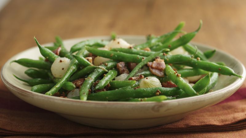 Green Beans with Pearl Onions and Bacon