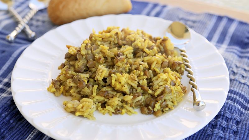 Slow-Cooker Curried Rice and Lentils