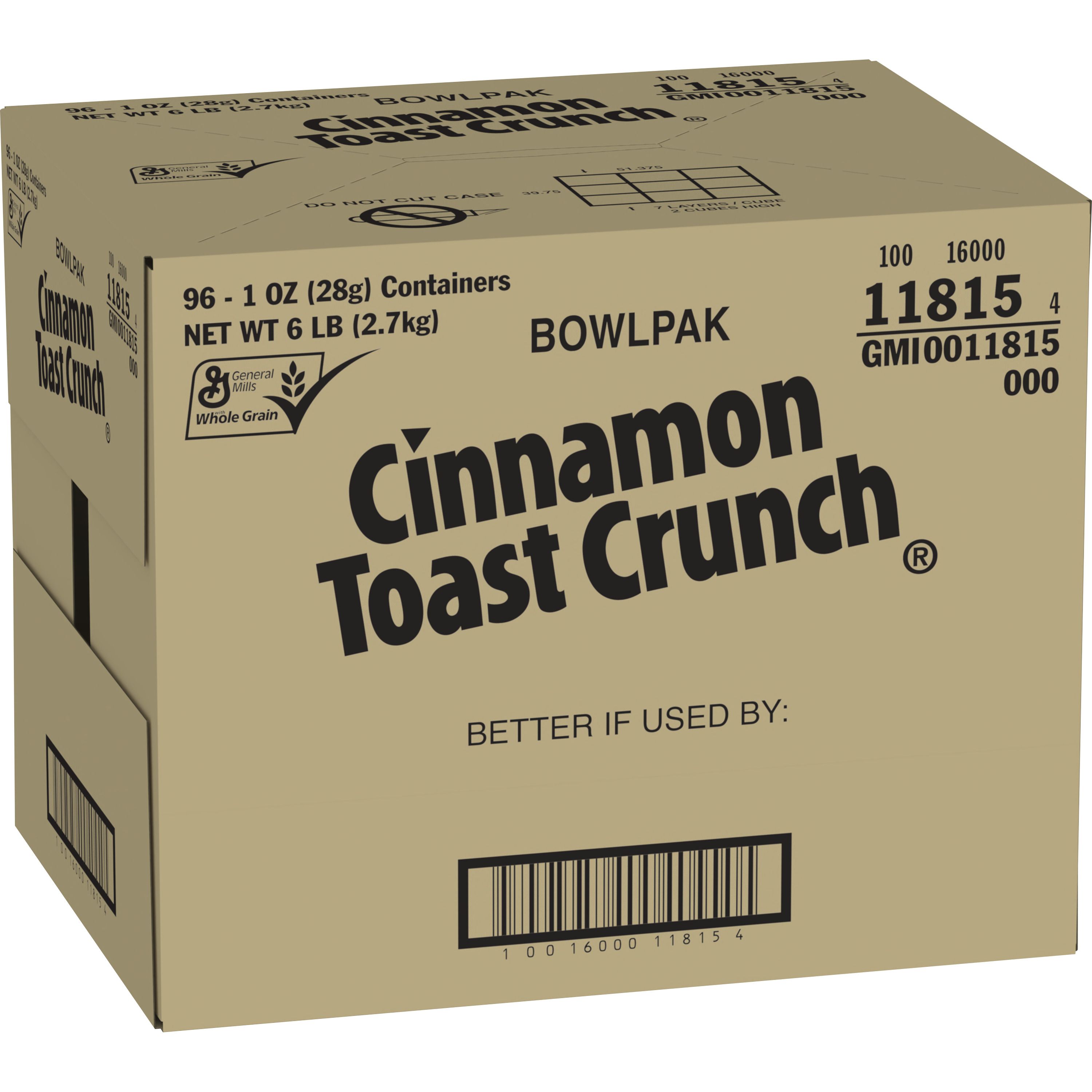 Case - Left Front 3D Cinnamon Toast Crunch Cereal Single Serve Bowlpak 96/1 OZ