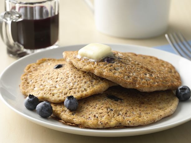 Whole Grain-Rich Kañiwa Lemon Blueberry Burst Pancakes