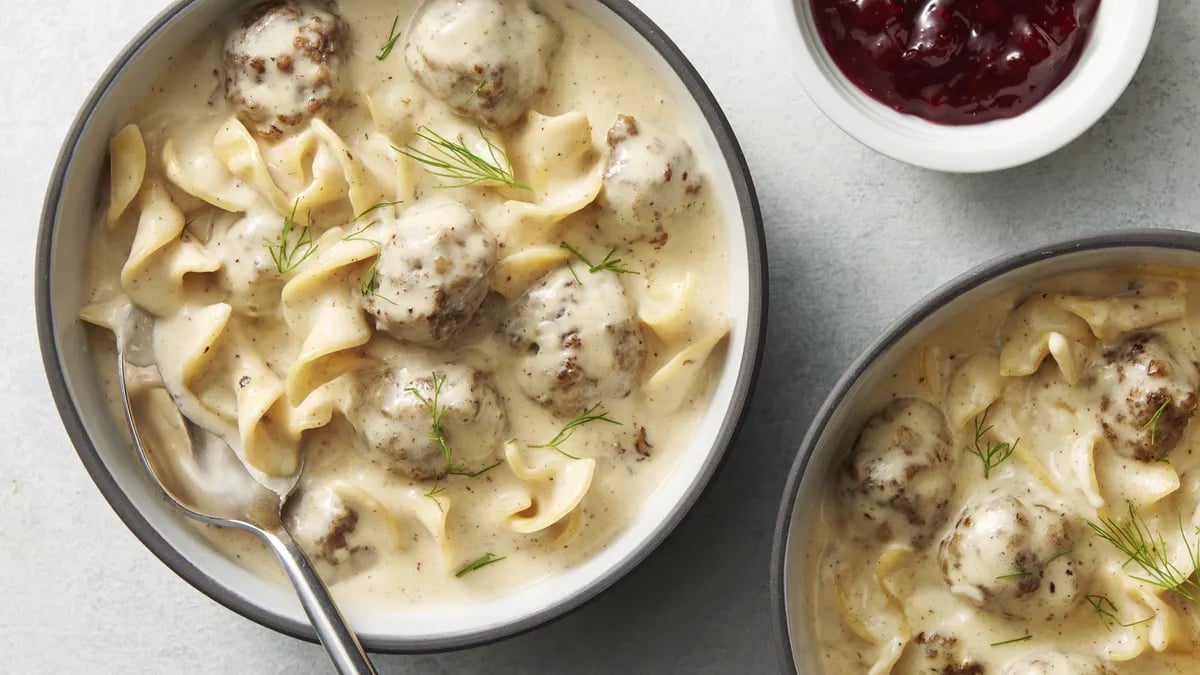 Swedish Meatball and Noodle Soup