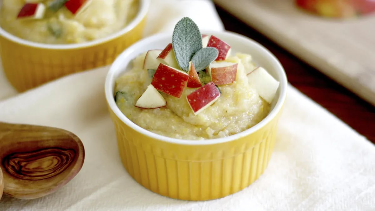 Apple-Brie Polenta with Sage