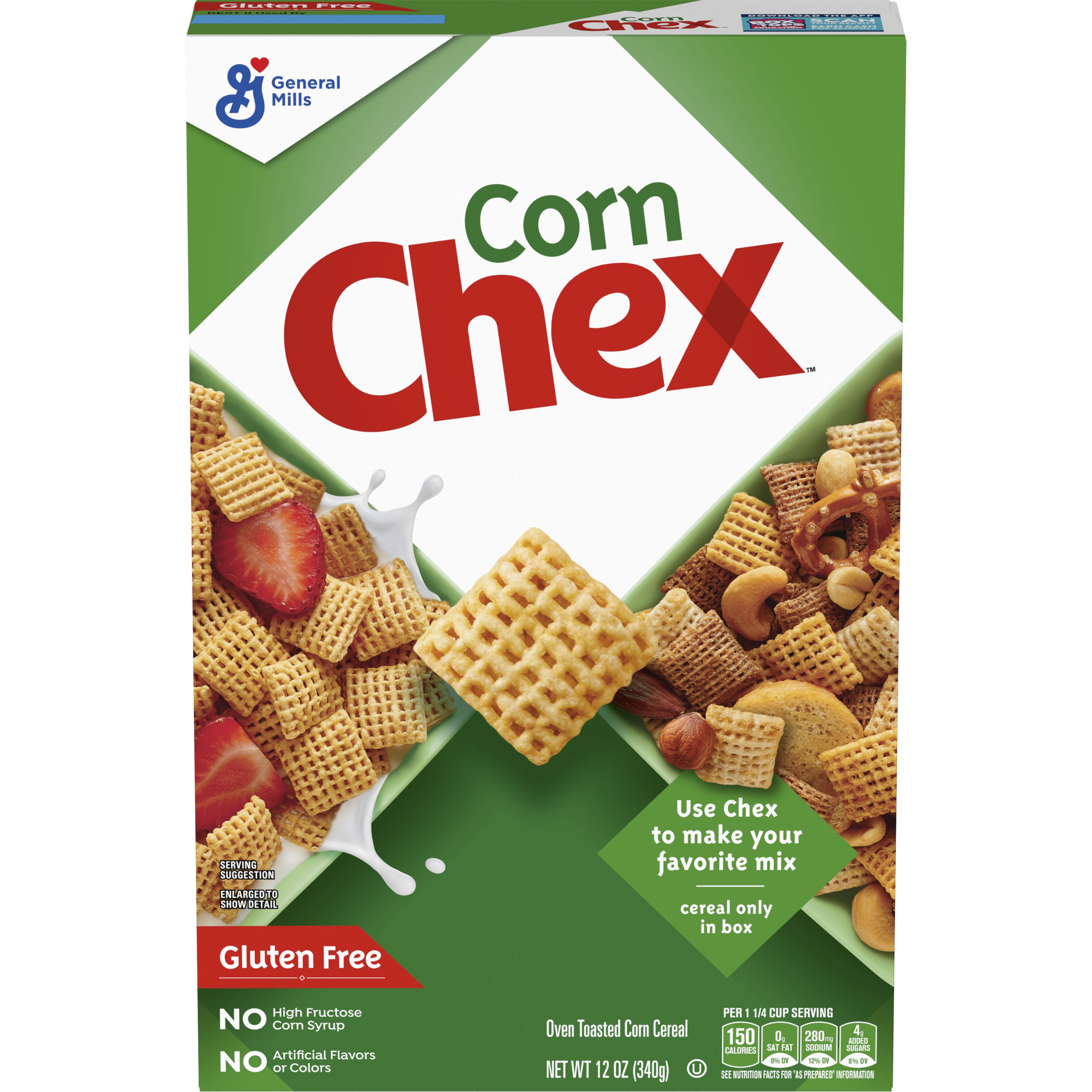 Front - 3D Corn Chex Cereal Box 16/12 OZ