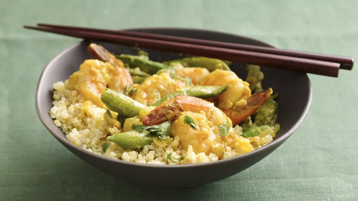 Skinny Thai Shrimp and Quinoa Curry