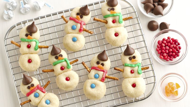Candy-Kissed Snowman Cookies