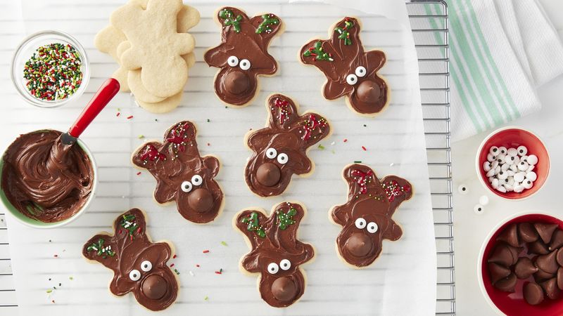 Hershey’s™ Kisses™ Reindeer Sugar Cookies