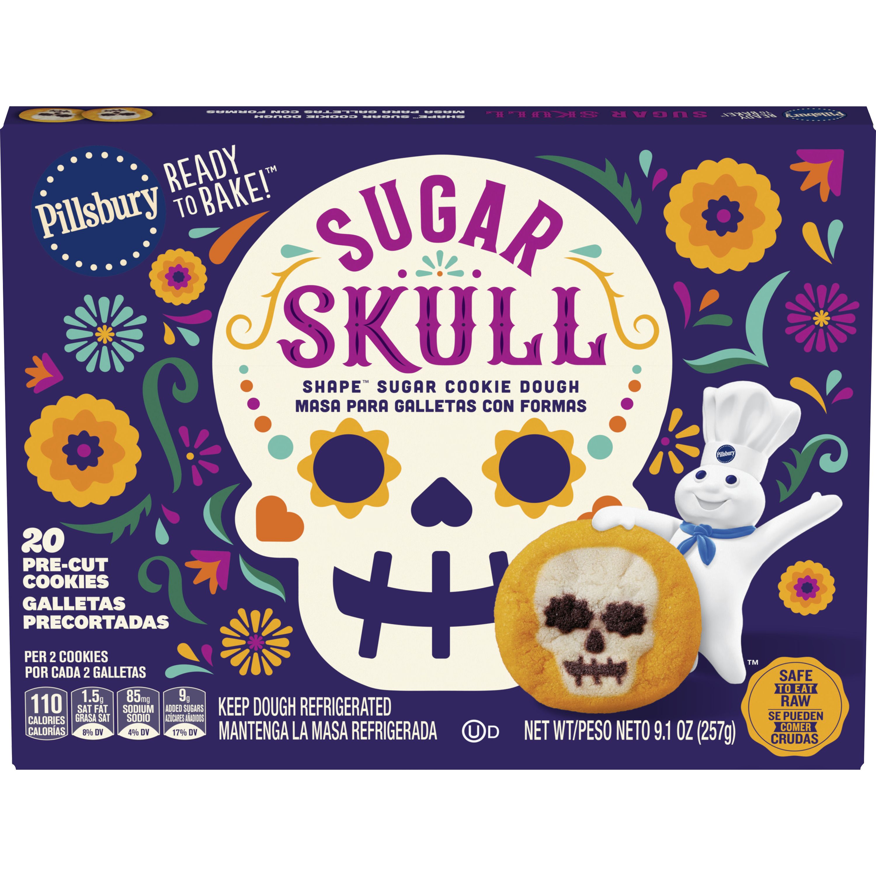 Pillsbury™ Shape™ Sugar Skull Cookie Dough - Front