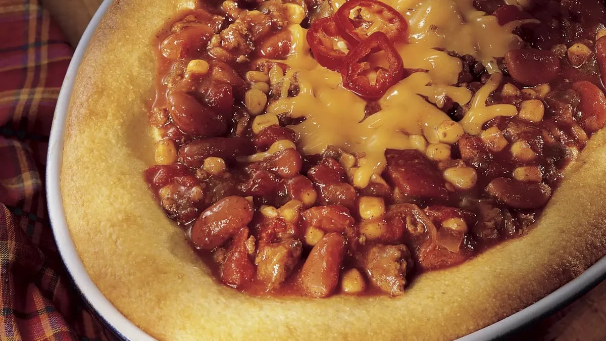 Chili Casserole with Cornbread