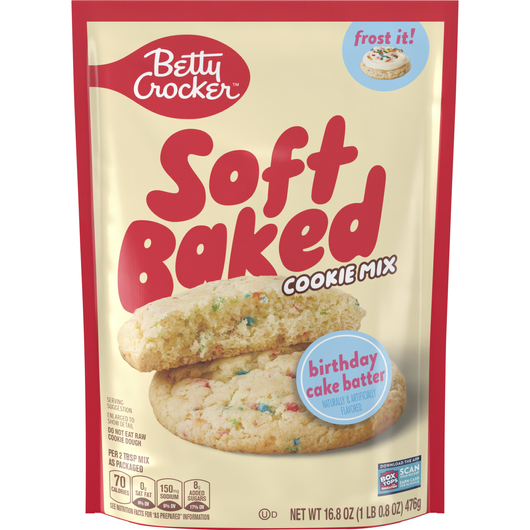 Betty Crocker™ Soft Baked Birthday Cake Batter Cookie Mix - Front