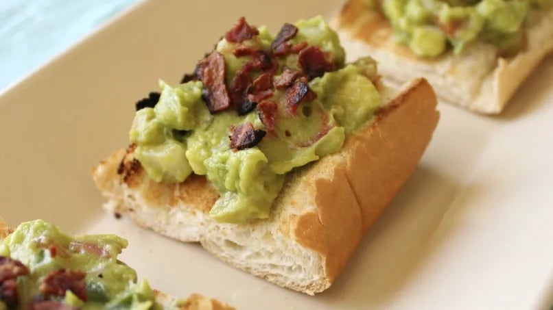 Bacon Guacamole Toast