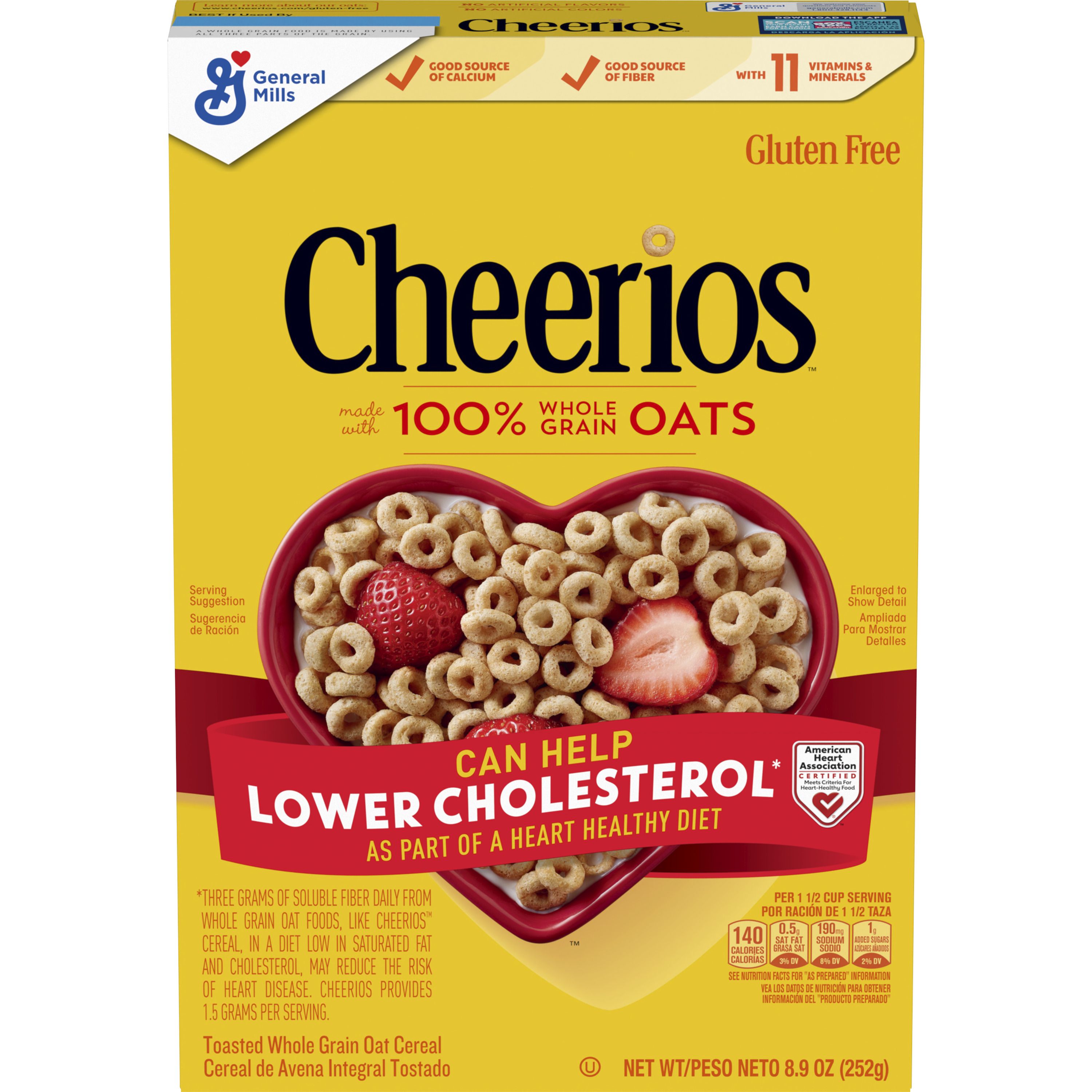 Front - 3D Cheerios Gluten Free Cereal Box (12 ct) 8.9 oz