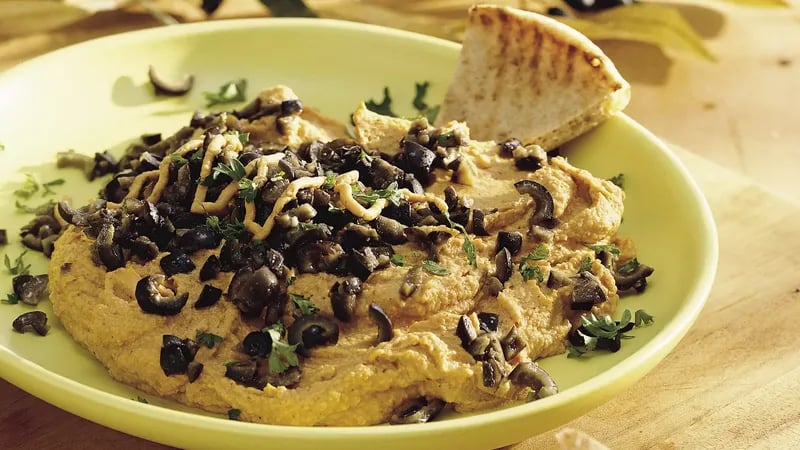 Hummus and Olive Tapenade Spread