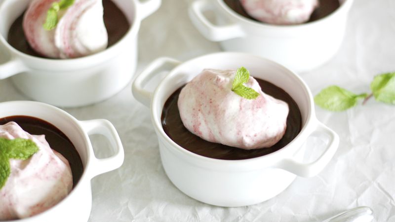 Chocolate-Raspberry Pots de Creme