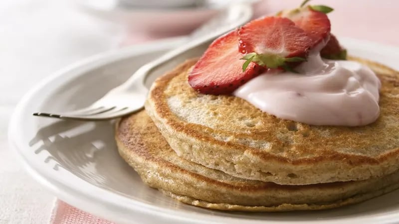 Whole-Grain Strawberry Pancakes