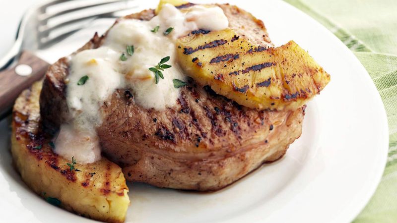 Skinny Orange Pork and Pineapple on the Grill