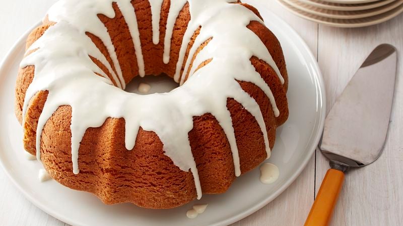 The Best Pumpkin Bundt Cake - Topped with Cream Cheese Glaze