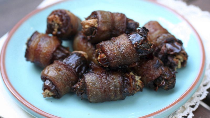 Bacon-Wrapped Chocolate Chipotle Dates