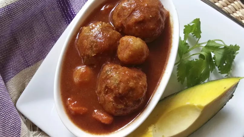 Turkey Meatballs and Dumplings in Chipotle