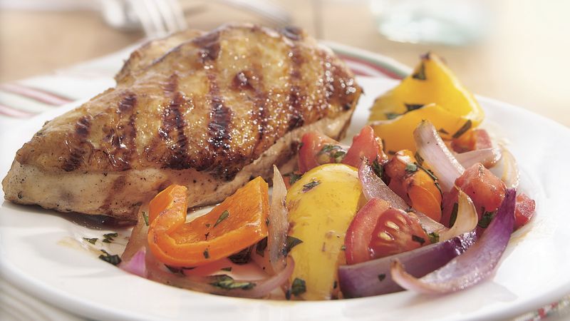 Grilled Italian Chicken and Veggies