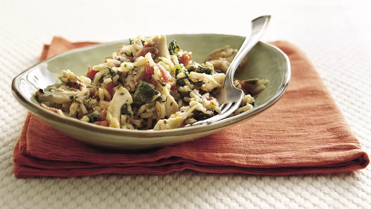 Chicken, Spinach and Rice Supper