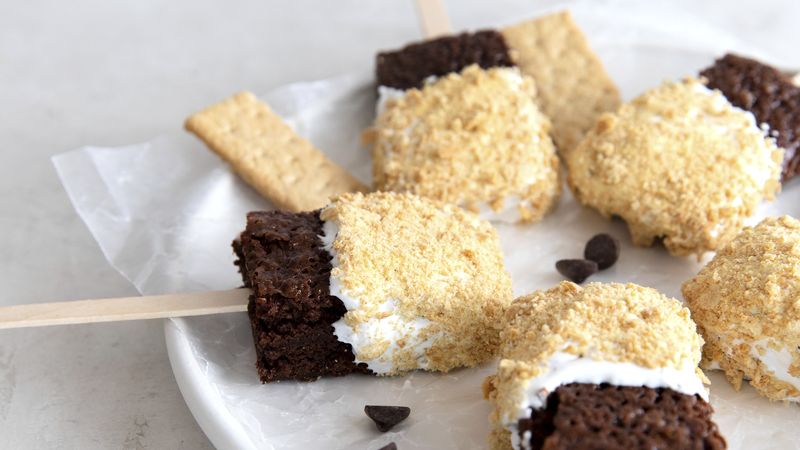 S'mores Brownies on a Stick