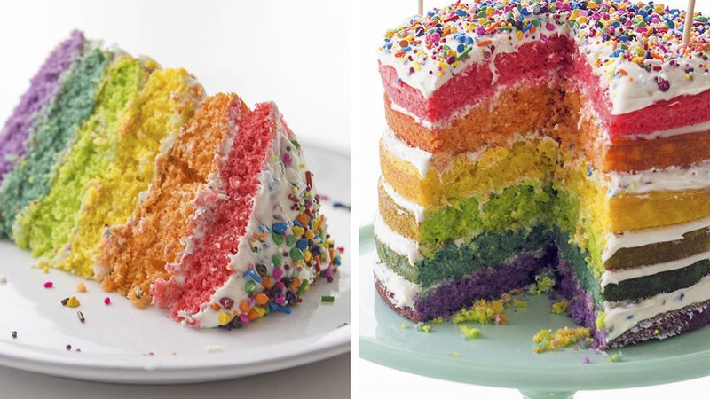Rainbow Naked Cake
