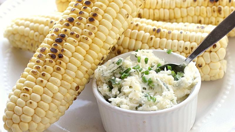 Grilled Corn with Parmesan-Herb Butter