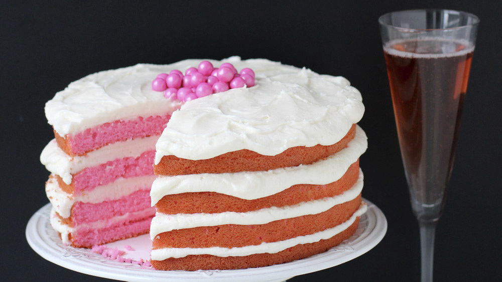 Pink Raspberry Champagne Cake - Jenny is baking