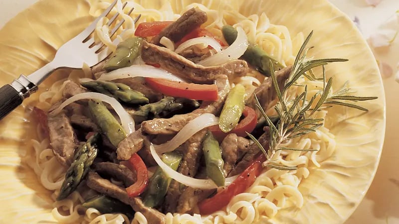 Lamb and Asparagus Stir-Fry