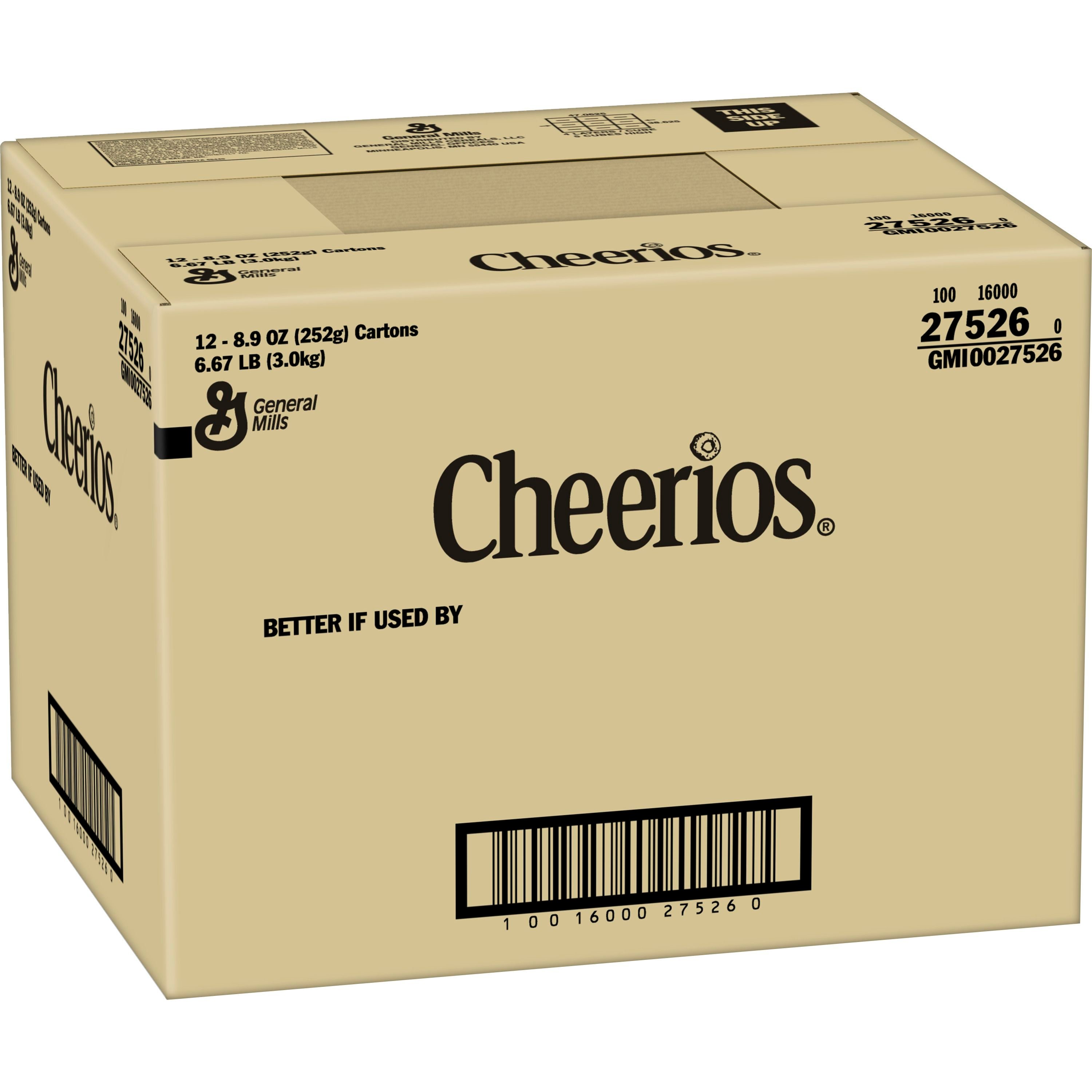 Case - Left Front 3D Cheerios Gluten Free Cereal Box (12 ct) 8.9 oz