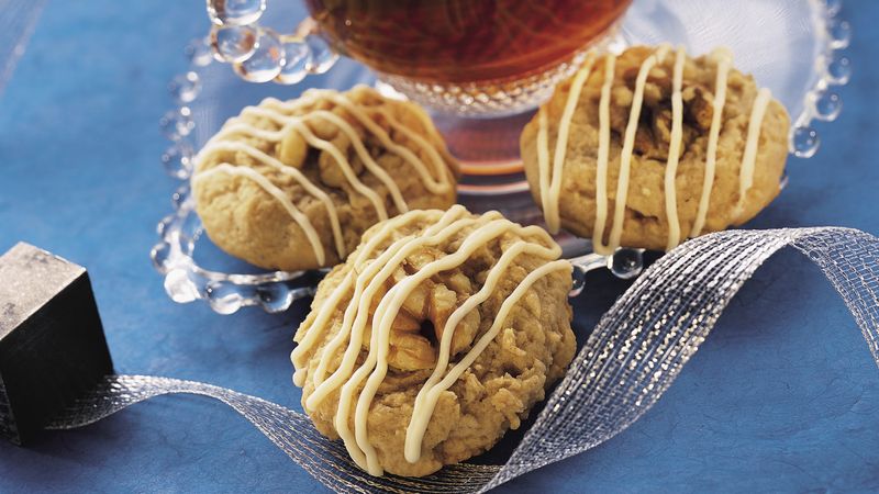 Walnut-Topped Ginger Drop Cookies