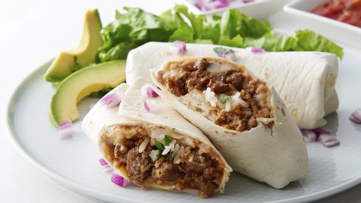 Make-Ahead Beef and Bean Burritos