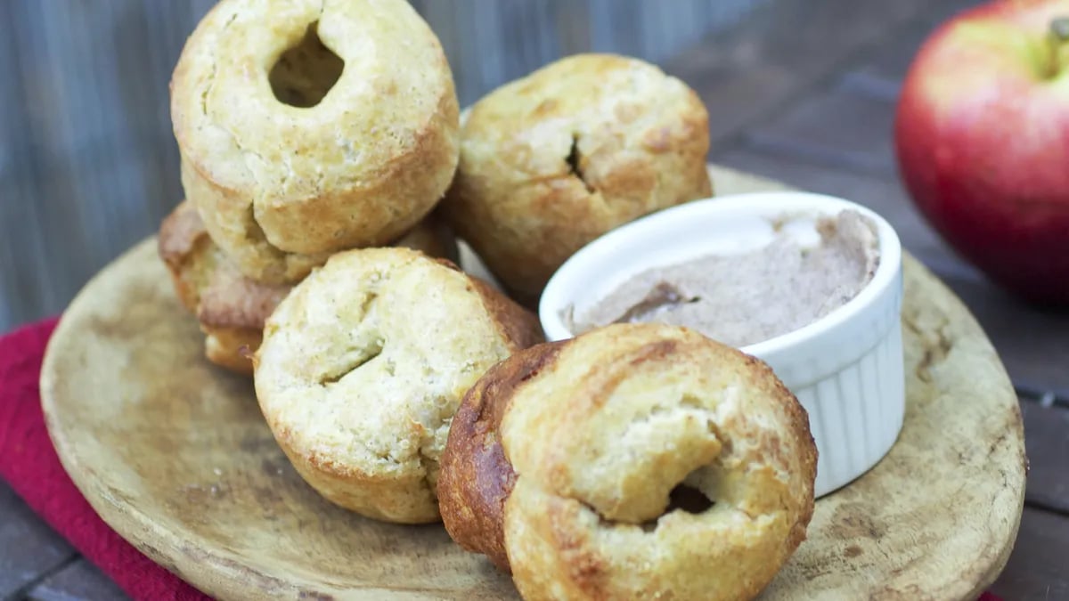 Apple Cinnamon Popovers with Brown Sugar Butter